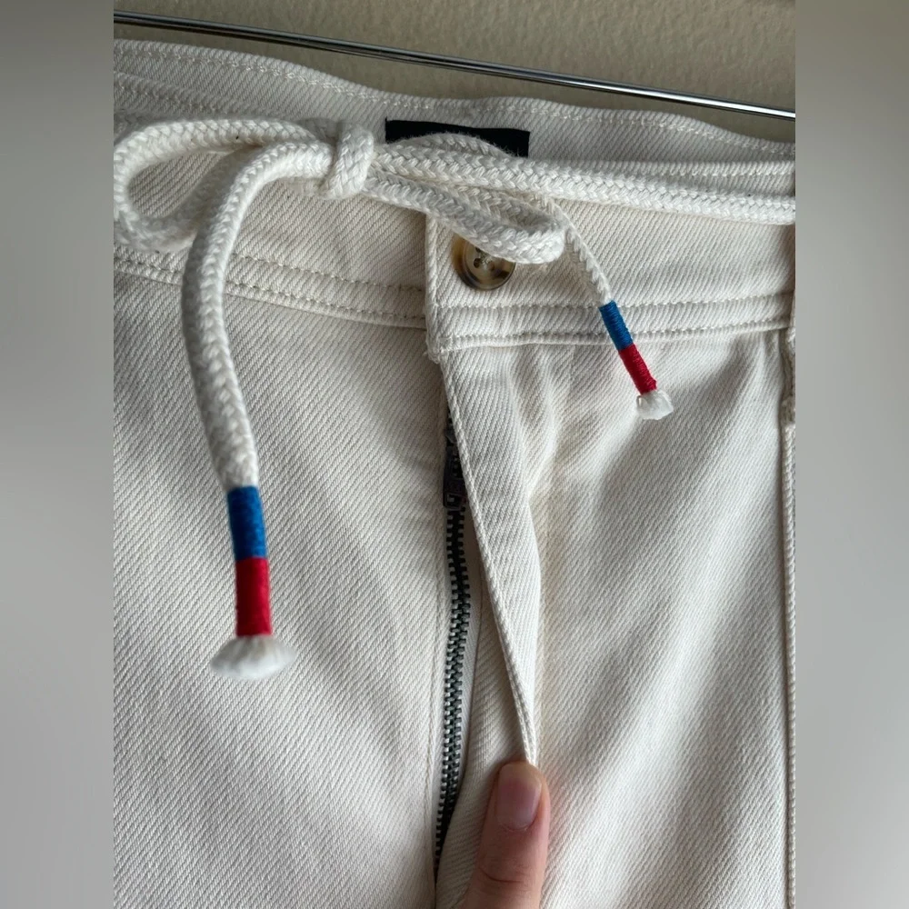 New J.Crew Women Cotton Thick Cream Pants Size 32